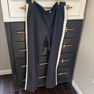 Abercrombie & Fitch Black Joggers with White Side Stripe